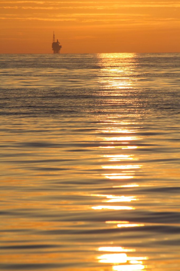 Foto van zonsondergang noordzee